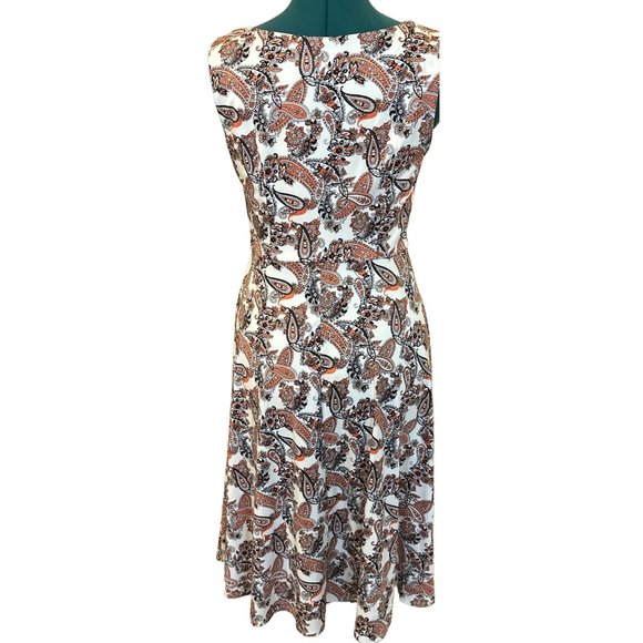 Perceptions New York Dress Fit & Flare Paisley Polyester Blend Women Size S-NWT - Picture 3 of 15